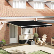 Vidaxl inklapbaar zonnescherm zwart 400 × 300 cm stof en staal - afbeelding 1
