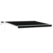 Vidaxl inklapbaar zonnescherm zwart 400 × 300 cm stof en staal - afbeelding 2