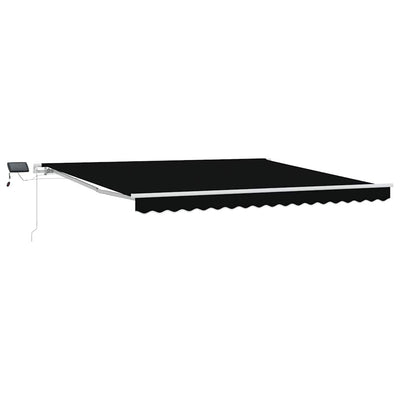 Vidaxl inklapbaar zonnescherm zwart 400 × 300 cm stof en staal