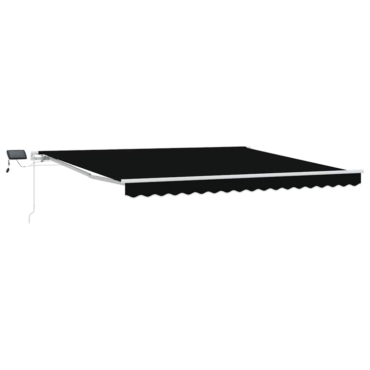 Vidaxl inklapbaar zonnescherm zwart 400 × 300 cm stof en staal