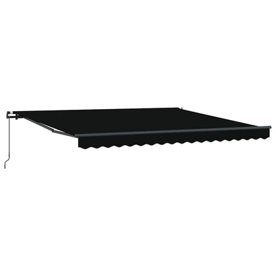 Vidaxl inklapbaar zonnescherm zwart 400 × 300 cm polyester en staal