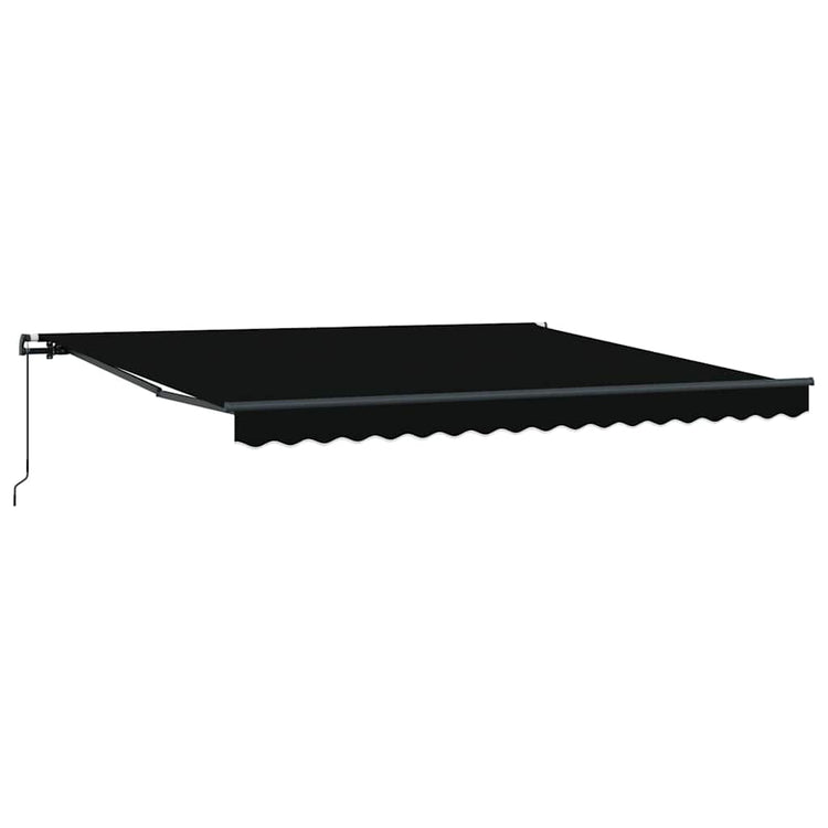Vidaxl inklapbaar zonnescherm zwart 400 × 300 cm polyester en staal