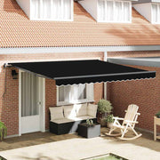 Vidaxl inklapbaar zonnescherm zwart 400 × 300 cm stof en aluminium - afbeelding 1