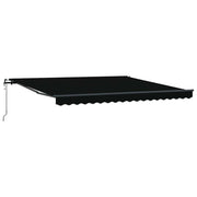 Vidaxl inklapbaar zonnescherm zwart 400 × 300 cm stof en aluminium - afbeelding 2
