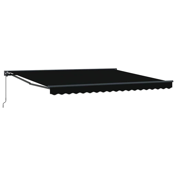 Vidaxl inklapbaar zonnescherm zwart 400 × 300 cm polyester en metaal