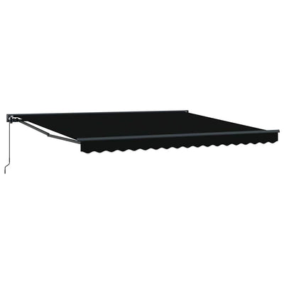 Vidaxl inklapbaar zonnescherm zwart 400 × 300 cm polyester en metaal