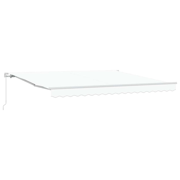 Vidaxl uitschuifbare luifel wit 400 × 300 cm polyester en aluminium