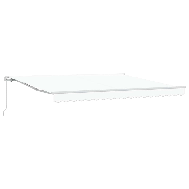 Vidaxl inklapbaar zonnescherm wit 400 × 300 cm polyester en aluminium