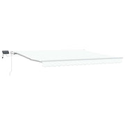 Vidaxl uitschuifbare luifel wit 400 × 300 cm stof en aluminium - afbeelding 2