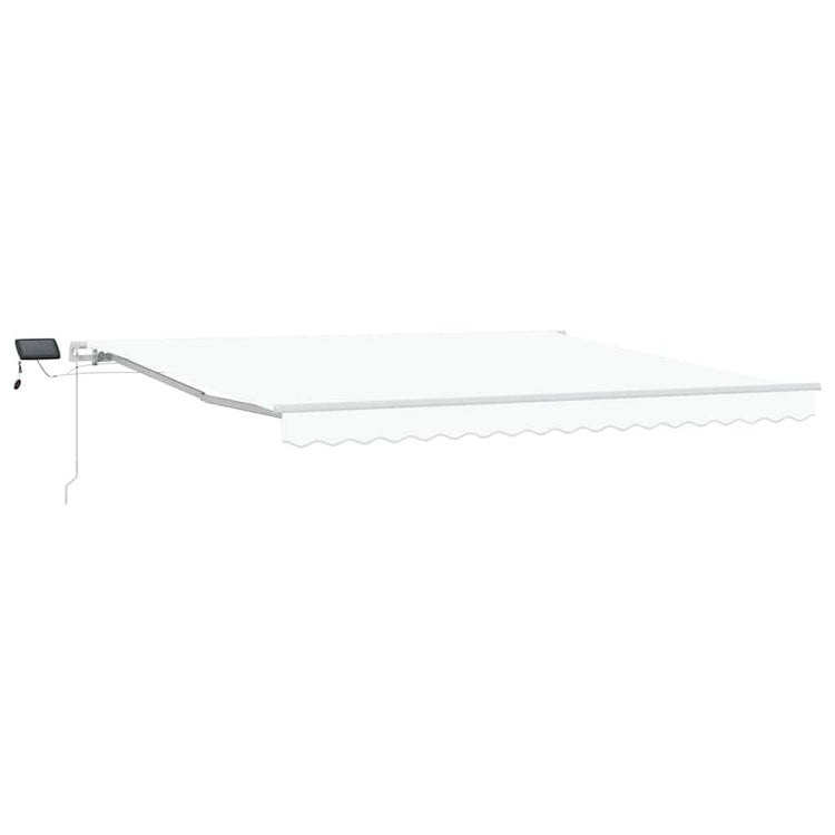 Vidaxl uitschuifbare luifel wit 400 × 300 cm stof en aluminium