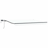 Vidaxl uitschuifbare luifel wit 400 × 300 cm stof en aluminium - afbeelding 2