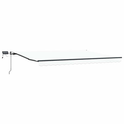 Vidaxl inklapbaar zonnescherm wit 400 ×300 cm stof