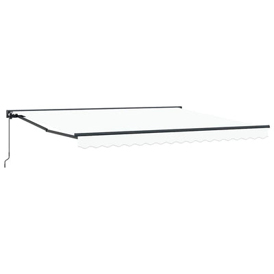 Vidaxl inklapbaar zonnescherm wit 400 × 300 cm polyester en metaal