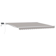 Vidaxl inklapbaar zonnescherm lichtgrijs 400 × 300 cm stof en staal - afbeelding 2