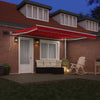 Vidaxl inklapbaar zonnescherm rood 400 × 300 cm stof en staal