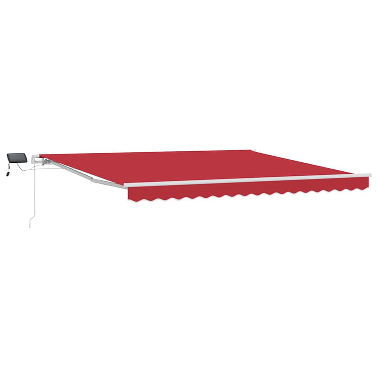 Vidaxl inklapbaar zonnescherm rood 400 × 300 cm stof en staal