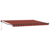 Vidaxl uitschuifbare luifel oranje en bruin 450 x 300 x 165 cm - afbeelding 2