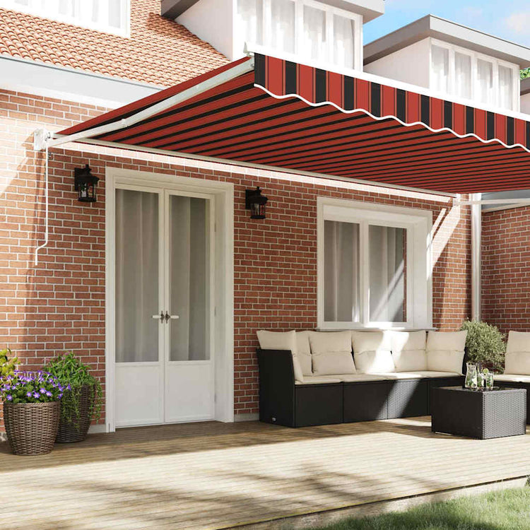 Vidaxl markies oranje en bruin 500 x 300 x 165 cm polyester en metaal