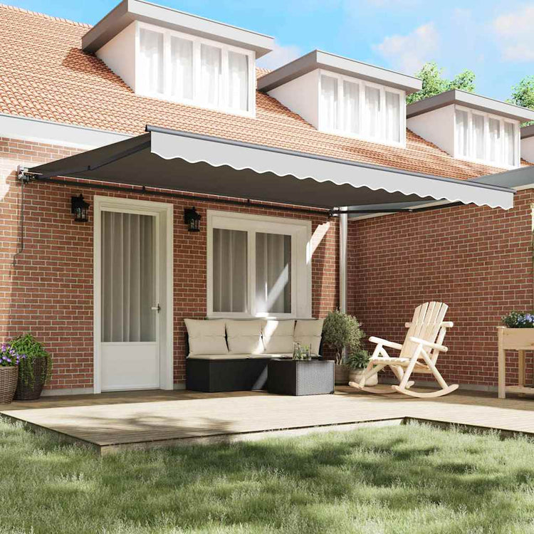 Vidaxl zijde frame verstelbaar antraciet 4,5 × 3 m staal