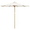 Vidaxl tuinparasol crème wit ø 270 x 260 cm bamboe