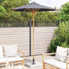 Vidaxl tuinparasol donkergrijs ø 270 x 260 cm bamboe