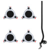 Vidaxl meubelrollers 4 st met lifter 14,5x13,5x4 cm staal 400 kg