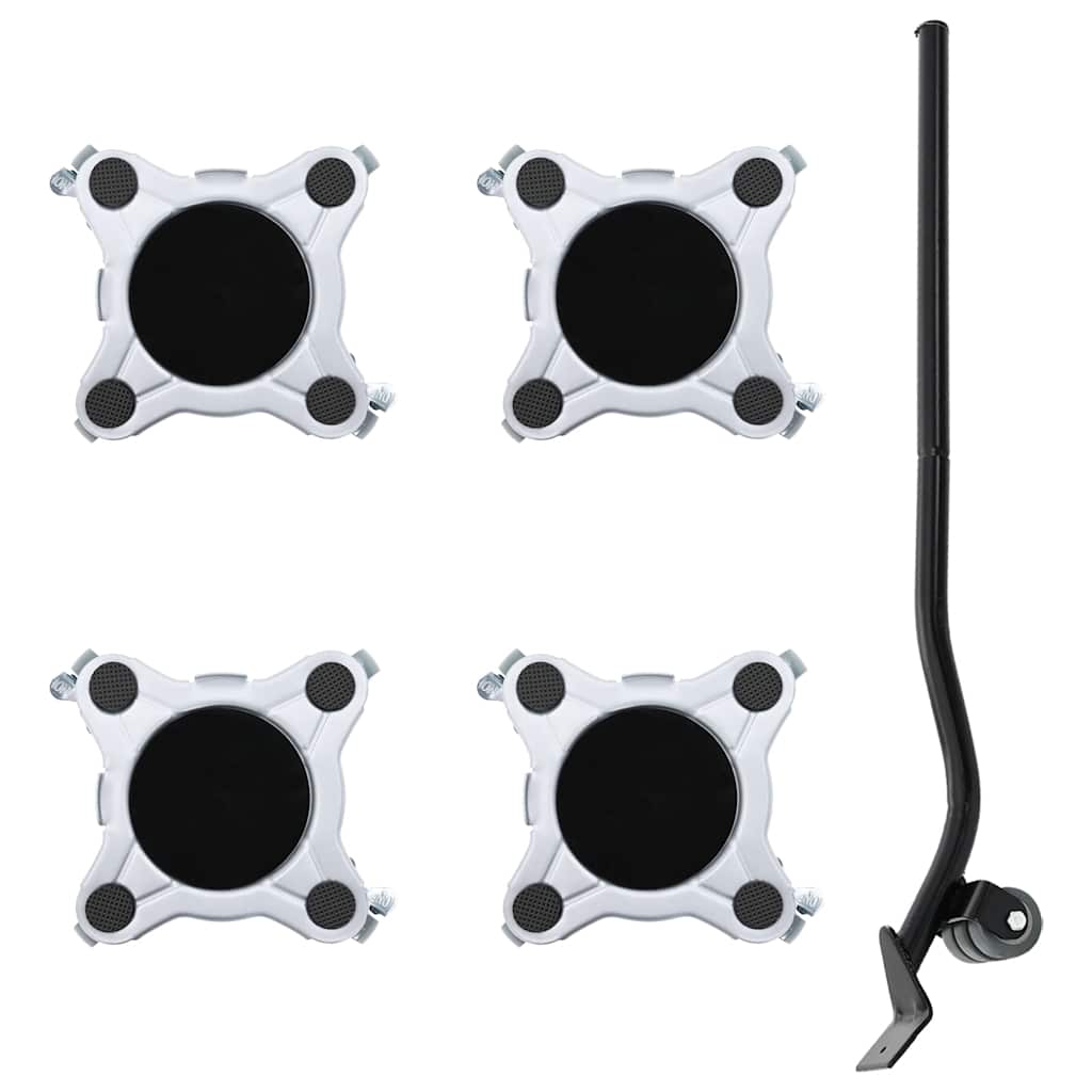 Vidaxl meubelrollers 4 st met lifter 15,5x15,5x5,5 cm staal 1000 kg