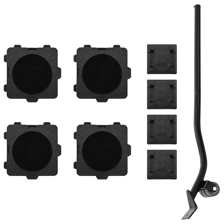 Vidaxl meubelrollers 4 st met lifter 13,5x13,5x4,2 cm 300 kg zwart