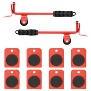Vidaxl meubelrollers 8 stuks met lifters 9,8x7,5x3 cm 150 kg rood - afbeelding 1