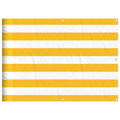 Vidaxl balkonscherm geel en wit gestreept 75x700 cm