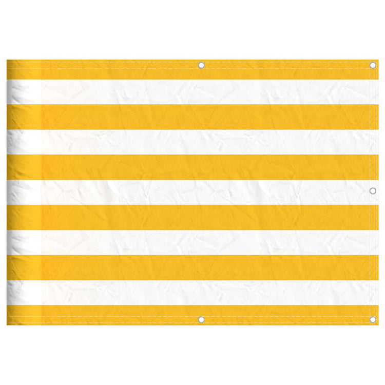 Vidaxl balkonscherm geel en wit gestreept 75x700 cm