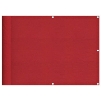 Vidaxl balkonscherm rood 75x800 cm 100% polyester oxford