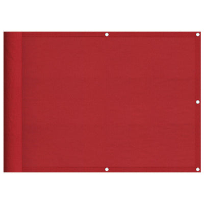 Vidaxl balkonscherm rood 75x1000 cm 100% polyester oxford