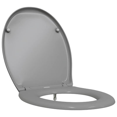 Vidaxl toiletzitting grijs 47 x 37 x 4 cm duroplast