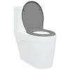 Vidaxl toiletzitting grijs 47 x 37 x 4 cm duroplast