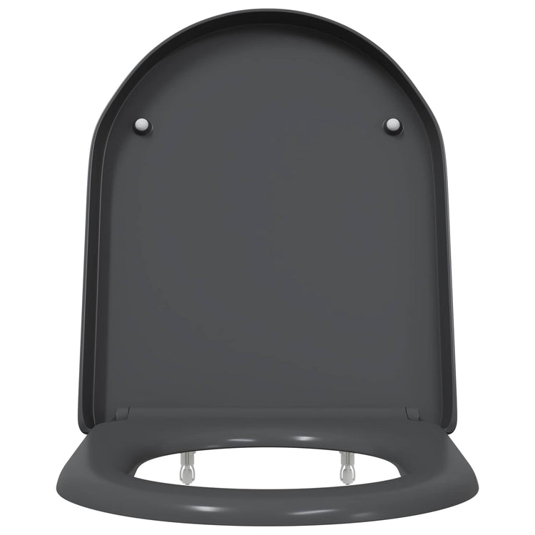 Vidaxl toiletzitting antraciet 49 x 36 x 4 cm duroplast