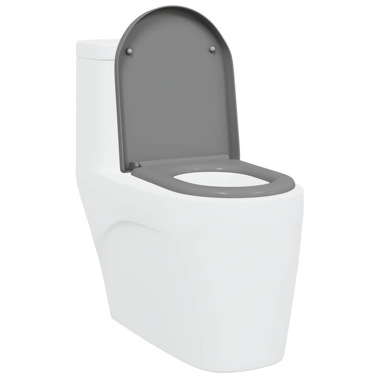 Vidaxl toiletzitting grijs 49 x 36 x 4 cm duroplast