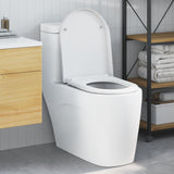 Vidaxl toiletzitting wit 49 x 36 x 4 cm duroplast - afbeelding 1