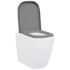Vidaxl toiletzitting grijs 47,5 x 35 x 3,6 cm duroplast