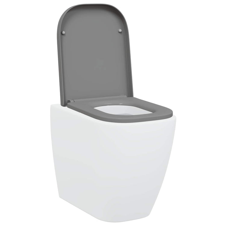 Vidaxl toiletzitting grijs 47,5 x 35 x 3,6 cm duroplast