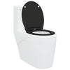 Vidaxl toiletzitting zwart 47 x 37,5 x 3,8 cm duroplast