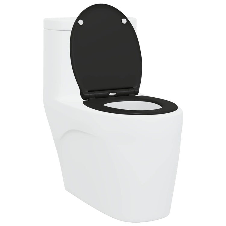 Vidaxl toiletzitting zwart 45,5 x 37,5 x 3,8 cm duroplast