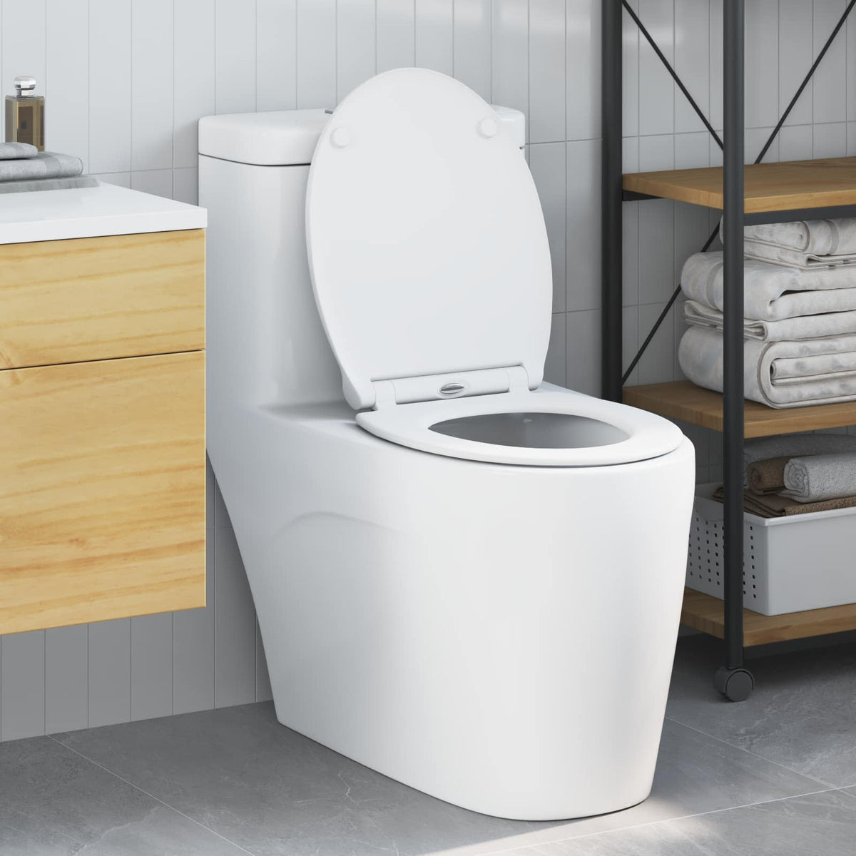 Vidaxl toiletzitting wit 45,5 x 37,5 x 3,8 cm duroplast