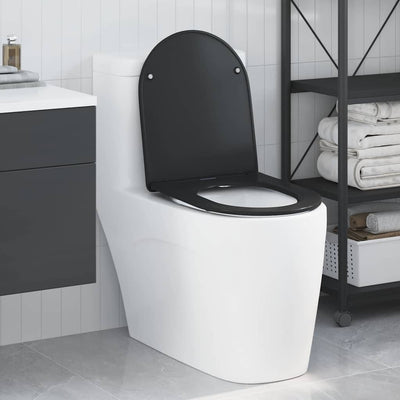Vidaxl toiletzitting zwart 47 x 36 x 3,4 cm duroplast