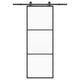 Vidaxl schuifdeur met beslag 76x205 cm esg-glas en aluminium