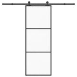 Vidaxl schuifdeur met beslag 76x205 cm esg-glas en aluminium - afbeelding 1