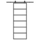 Vidaxl schuifdeur met beslag 76x205 cm esg-glas en aluminium