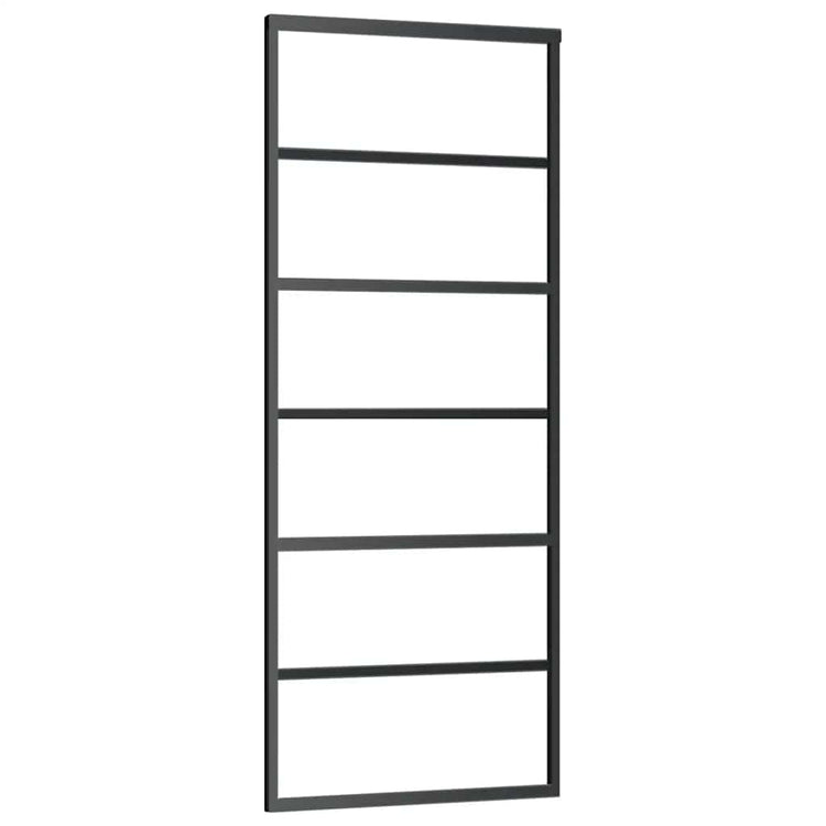 Vidaxl schuifdeur met beslag 76x205 cm esg-glas en aluminium