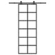 Vidaxl schuifdeur met beslag 76x205 cm esg-glas en aluminium