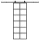 Vidaxl schuifdeur met beslag 76x205 cm esg-glas en aluminium